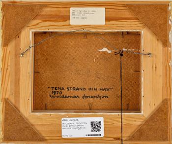 WALDEMAR LORENTZON, olja på pannå, signerad, daterad á tergo 1970.