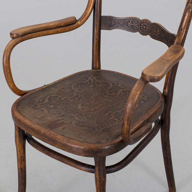 A THONET BENTWOOD ARMCHAIR.