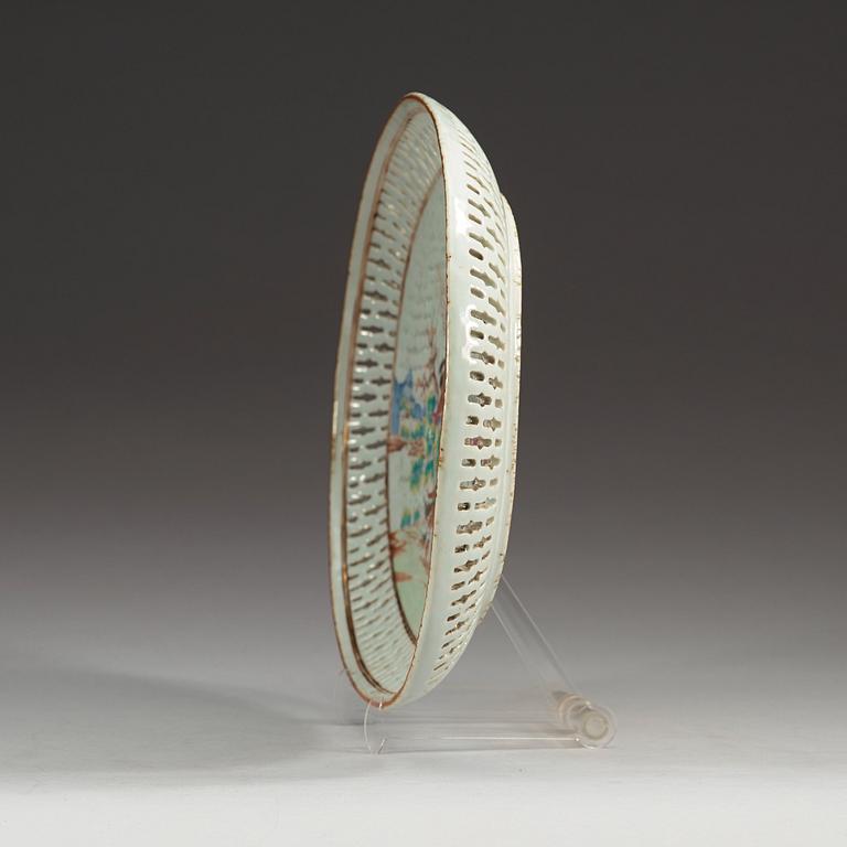 BRICKA, kompaniporslin. Qing dynastin, Qianlong (1736-95).