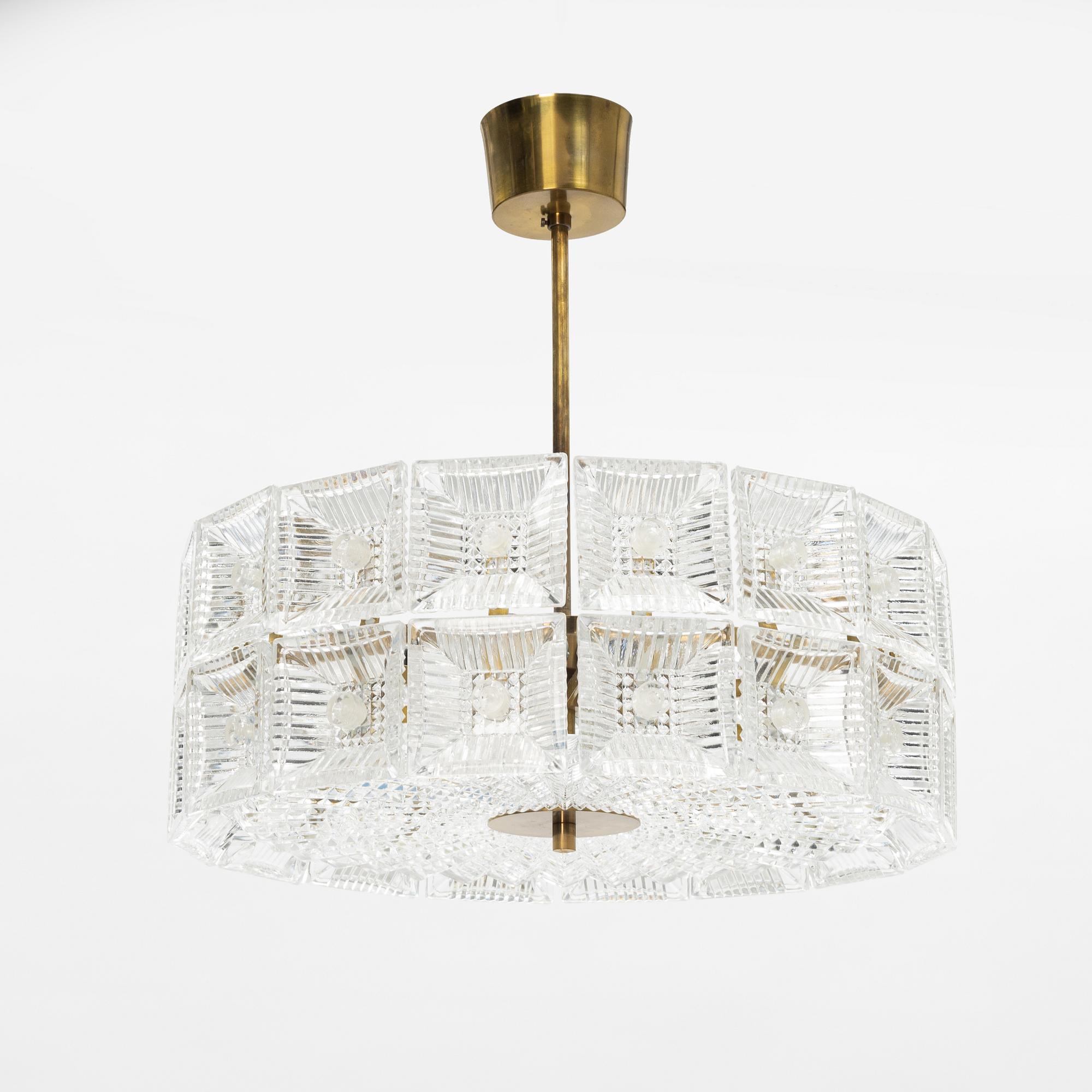 Carl Fagerlund, taklampa, Orrefors, 1900-talets andra hälft.