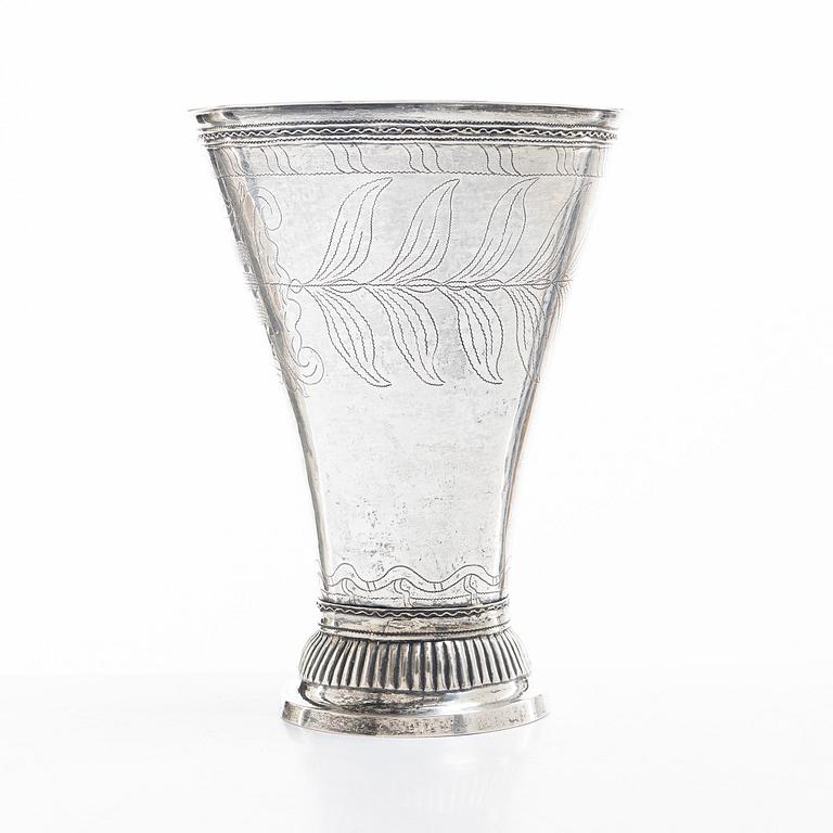Anders Hjulström, bägare, silver, Köping 1798.