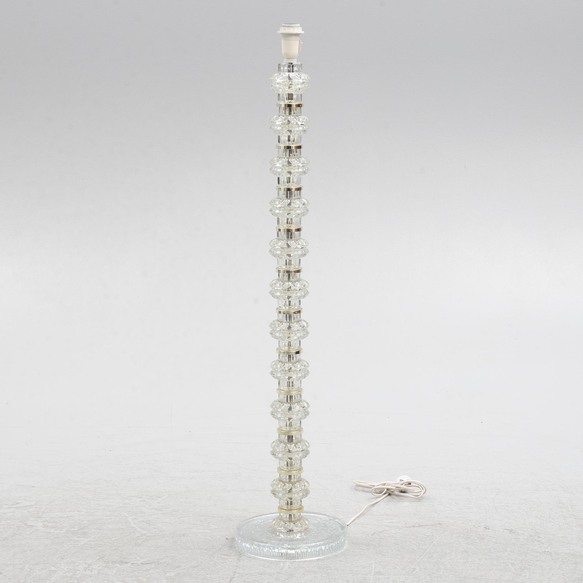 Carl Fagerlund, a floor lamp, Orrefors, 1960s.