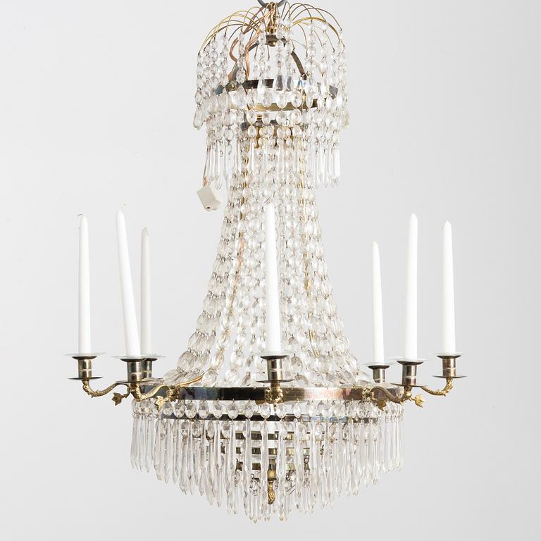 Chandelier, Empire style, circa 1900.
