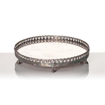 Spegelplatå, av Carl Henrik Brolin (1765-1832, burskap i Stockholm 1801), Sengustaviansk.