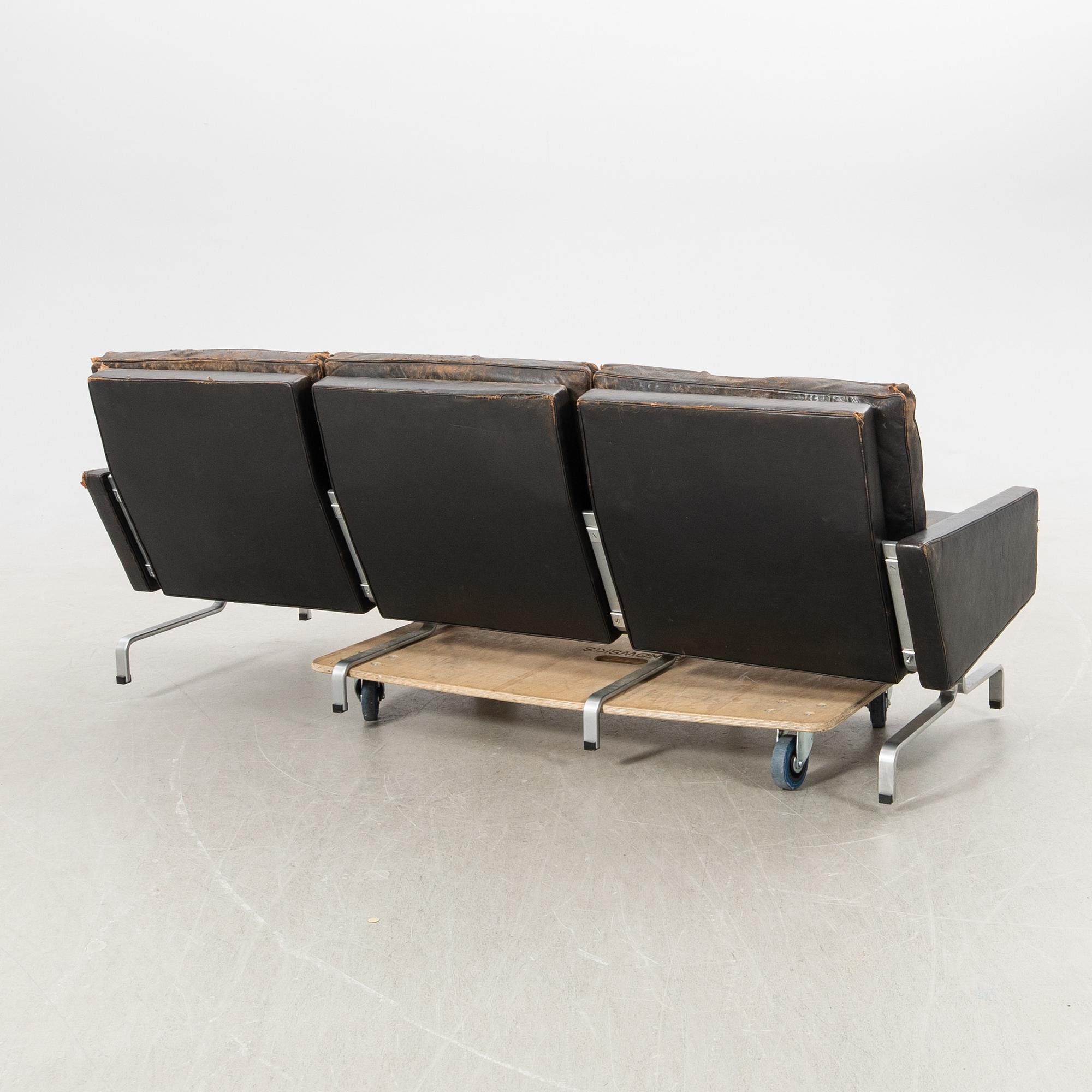 Poul Kjaerholm, sofa, "PK31-3", E. Cold Hansen Denmark 1998.