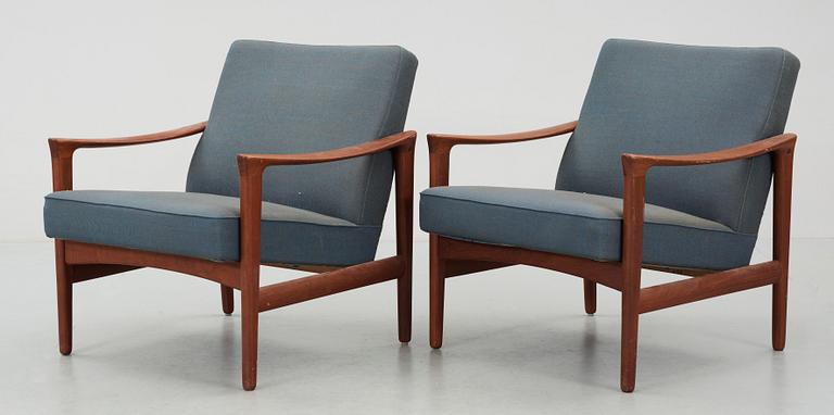 FÅTÖLJER, ett par, "Kolding", Erik Wörtz, Bröderna Andersson 1960-tal.