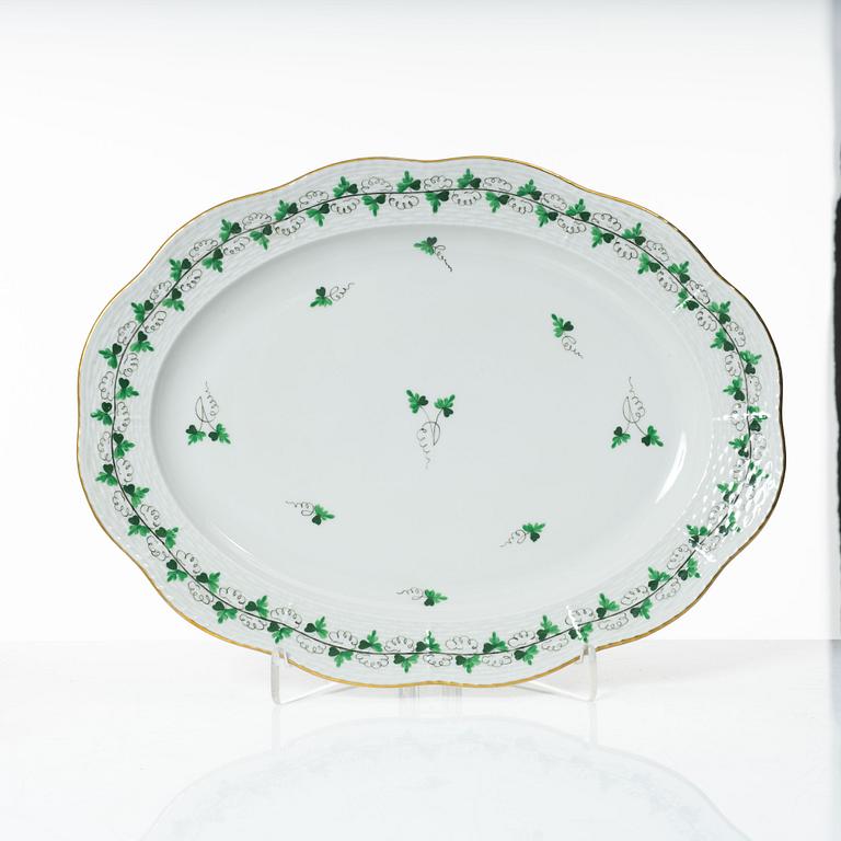 A 42-piece 'Chinese Bouquet' porcelain service and six 'Waldstein rose' coffee cups with saucers, Herend, Hungary.