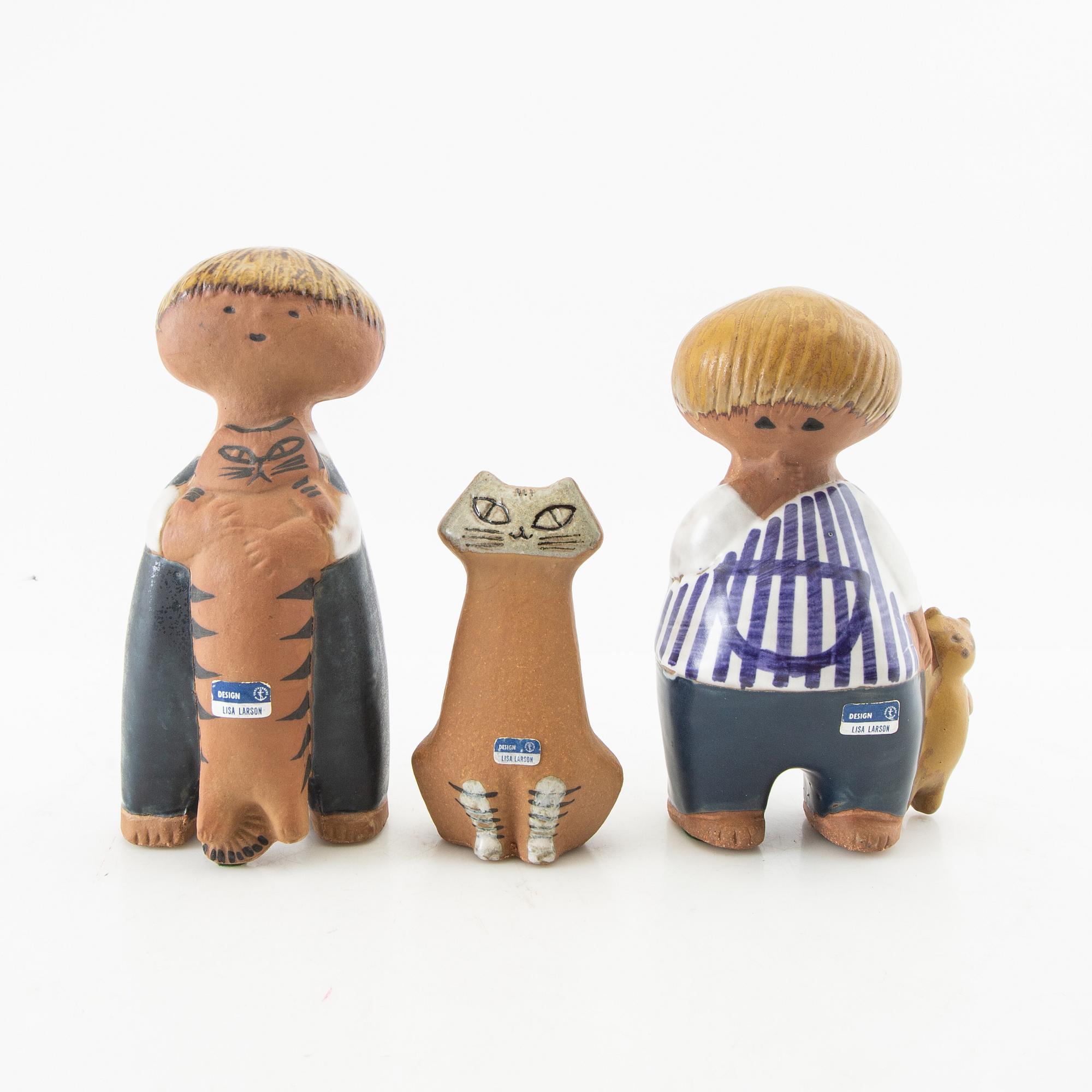 Lisa Larson, figuriner, 3 st, Gustavsberg.