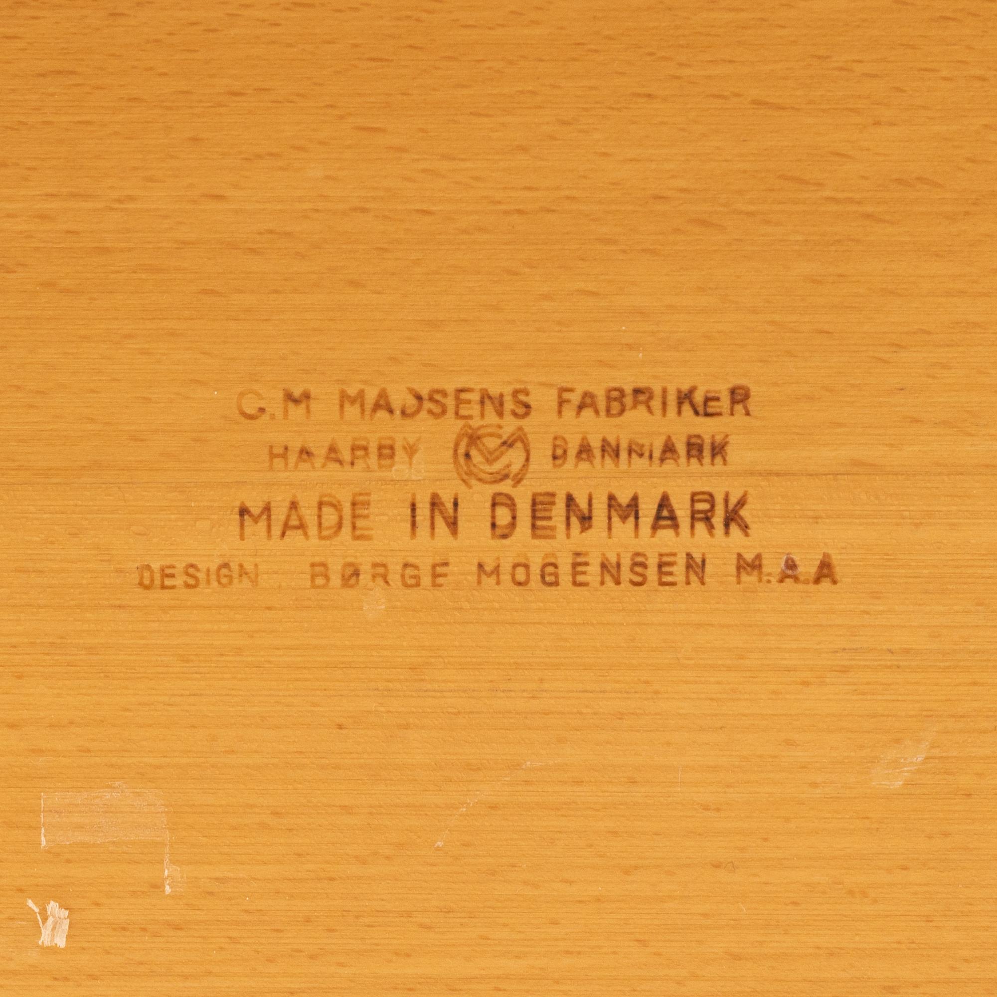 Børge Mogensen, a shaker modell beech wood dining table, Madsens Fabriker, Haarby, Denmark, 1960's/70's.