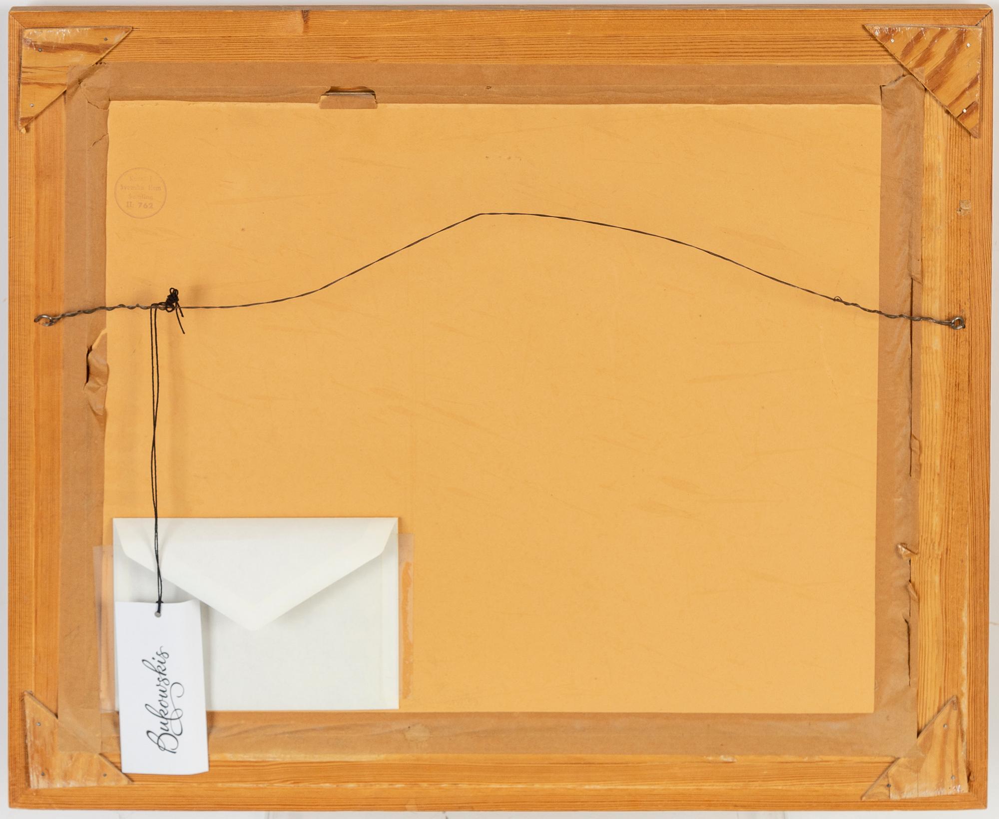 Nils Nilsson Skum, krit- och blyertsteckning, signerad och daterad 1943.