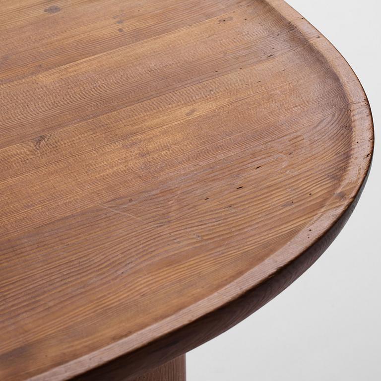 Axel Einar Hjorth, a stained pine 'Utö' table, Nordiska Kompaniet, Sweden 1930s.