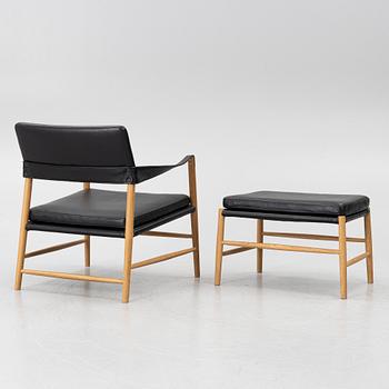 Jannis Ellenberger, armchair and footstool, “Bremen Lounge Chair”, Hans K, contemporary.