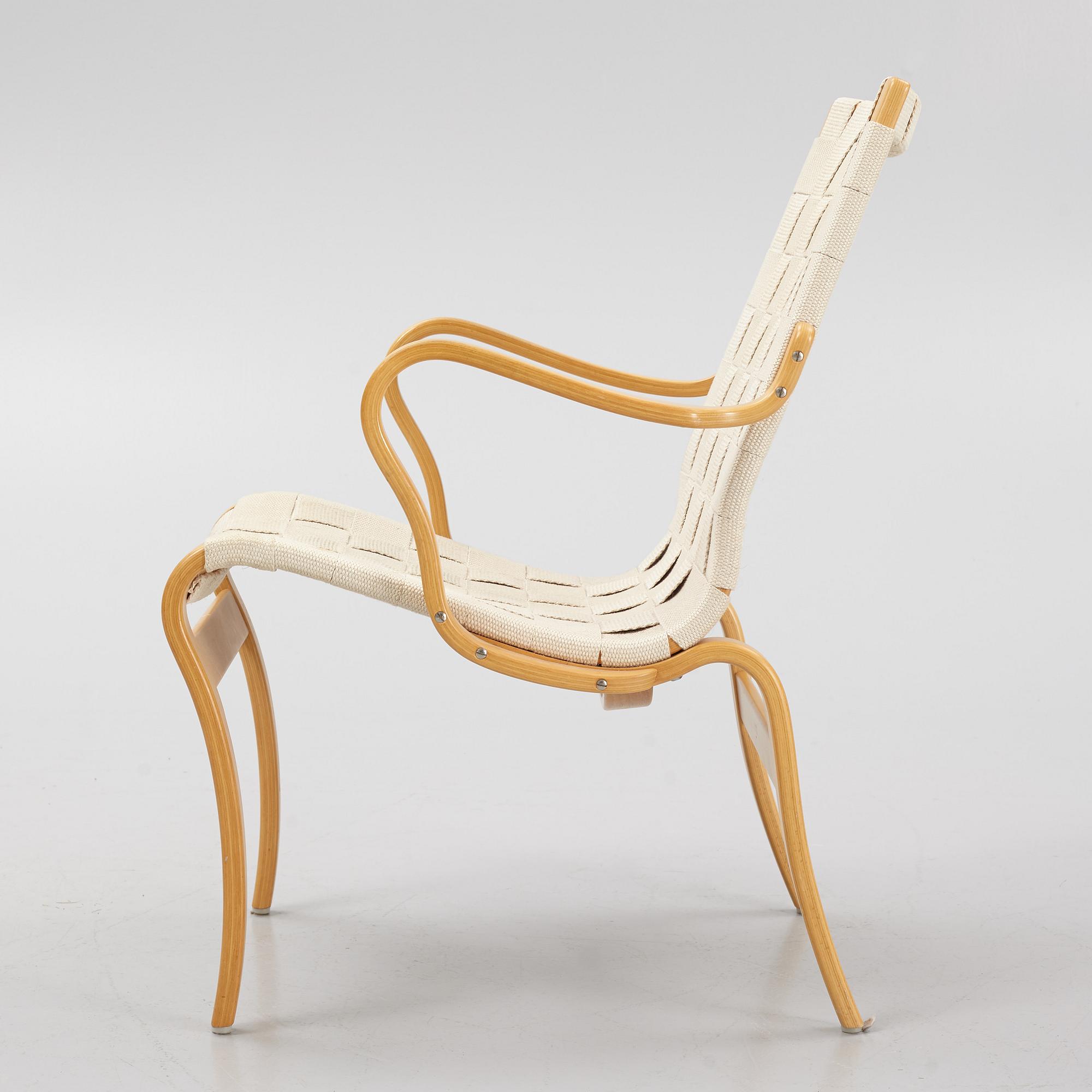 Bruno Mathsson, a 'Mina' armchair, Bruno Mathsson International, Värnamo 1992.