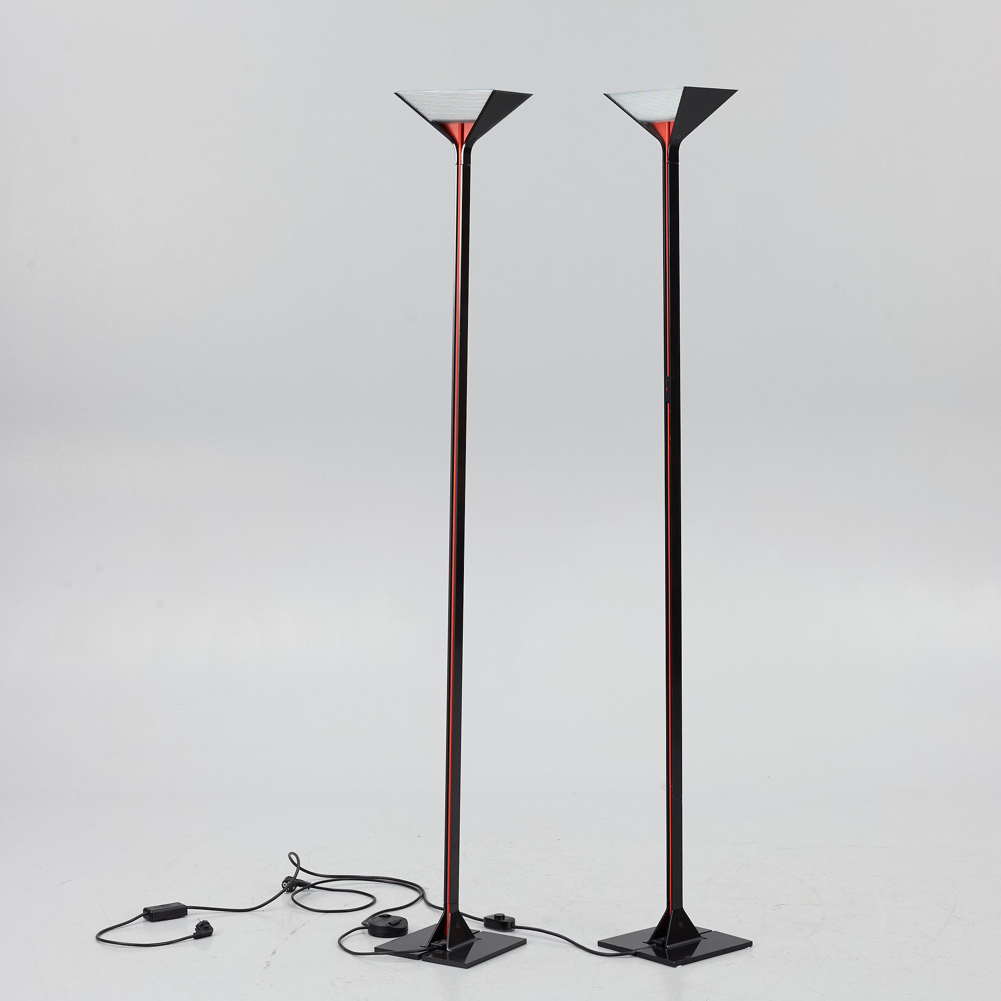 Tobia Scarpa, a pair of 'Papillona' floor lamps, Flos, Italy.