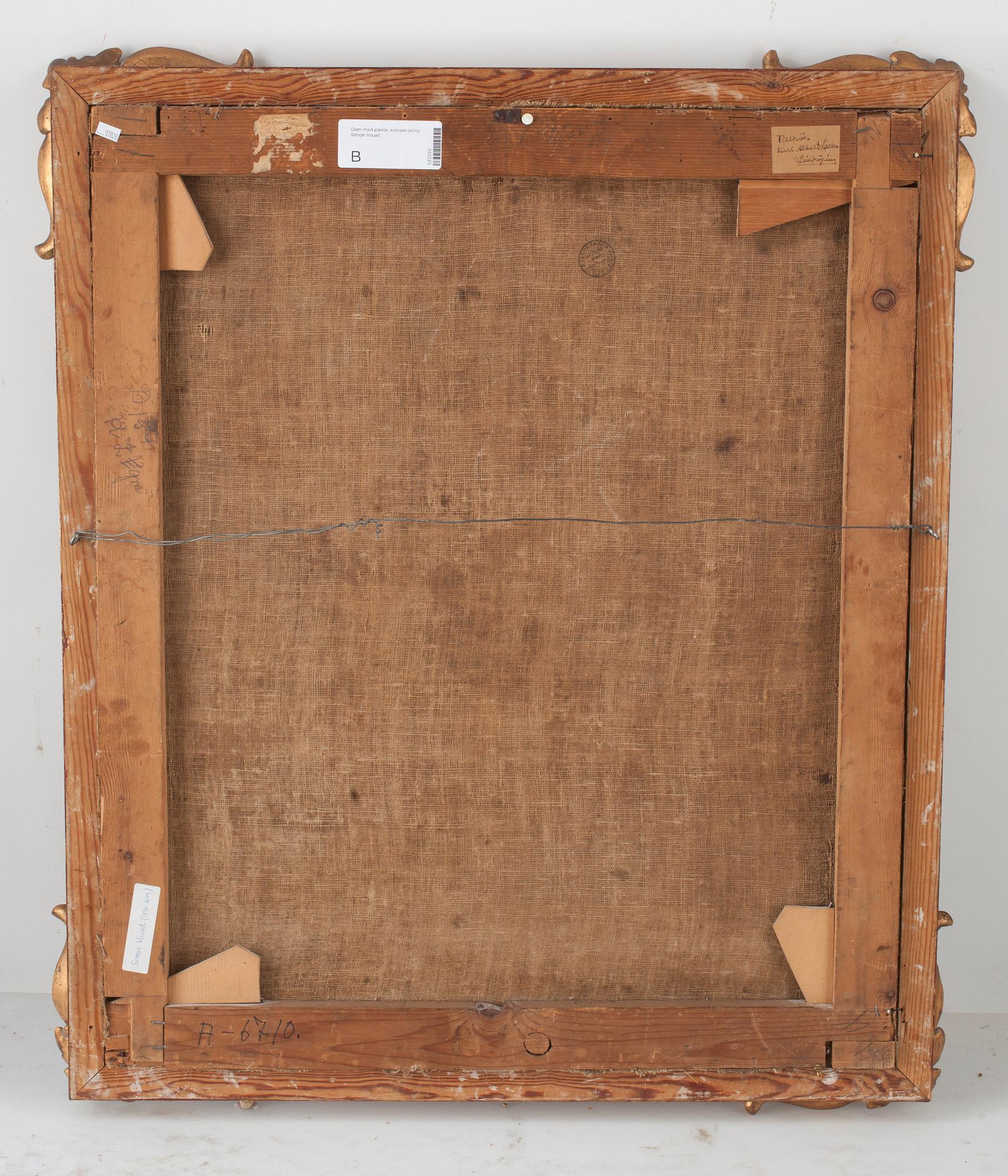 Simon Vouet Follower of, Lady with pearls.