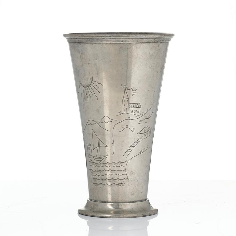 Nils Fougstedt, a set of two vases, Firma Svenskt Tenn, Stockholm, 1927-28.