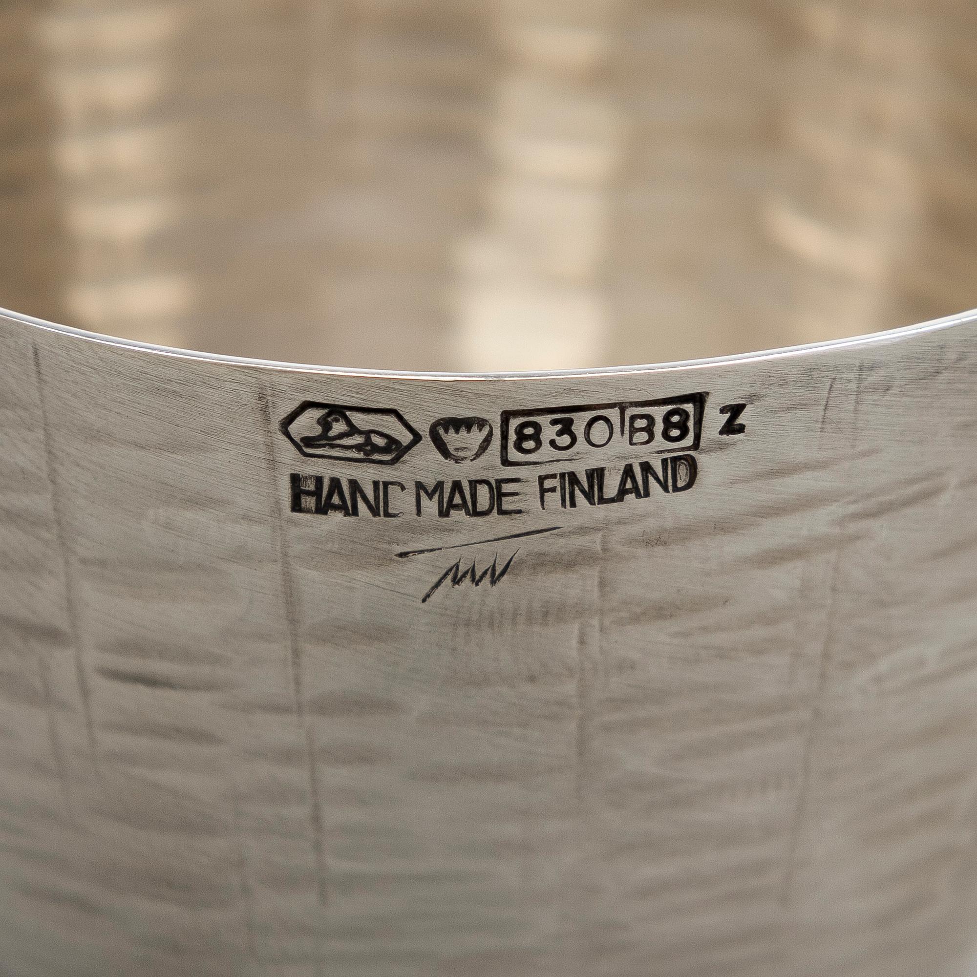 Tapio Wirkkala, A set of two silver bowls and two silver beakers, Kultakeskus Hämeenlinna 1970-1979.