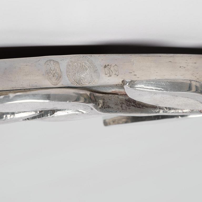 Estrid Ericson, a pewter framed mirror, model "A 2492", Svenskt Tenn, Stockholm, 1957.