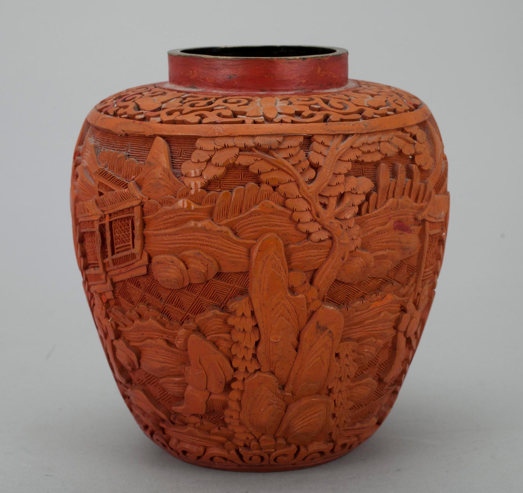 KRUKA, lackarbete, Kina sekelskiftet 1800/1900-tal.