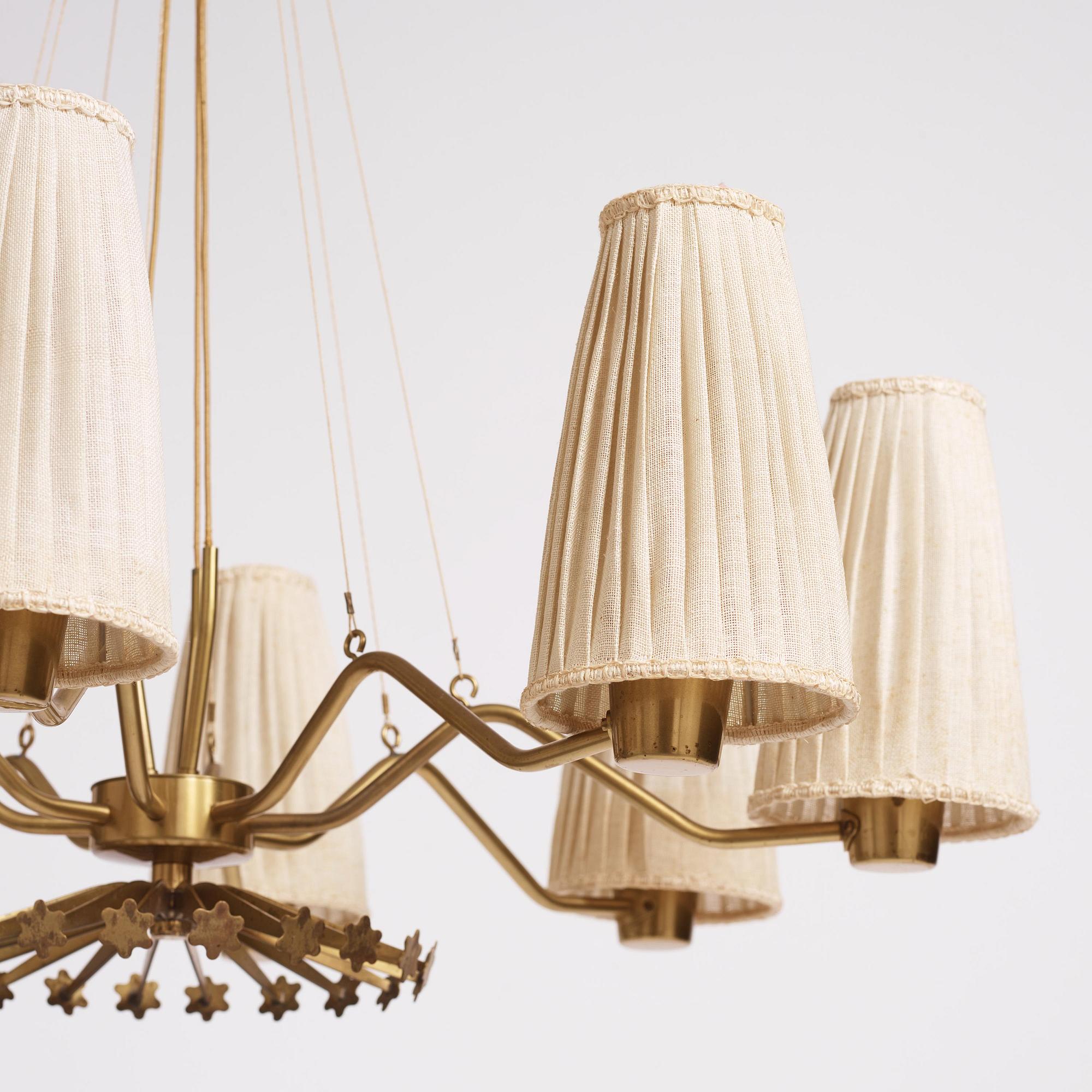 Hans Bergström, a chandelier model "3", Asea, Sweden 1940s-50s.