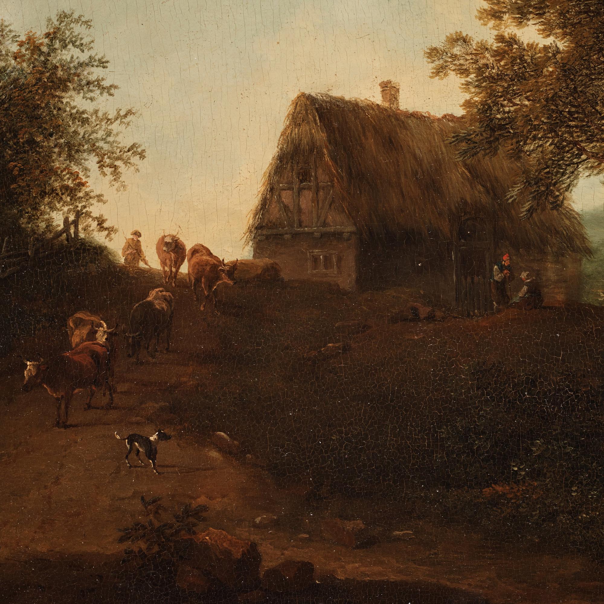 Johann Christian Brand, Landskap med figurer vid bäck.