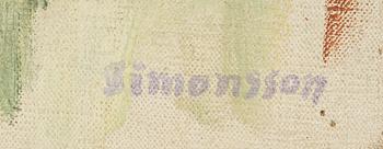 Birger Simonsson, oil on canvas, stamped signature.