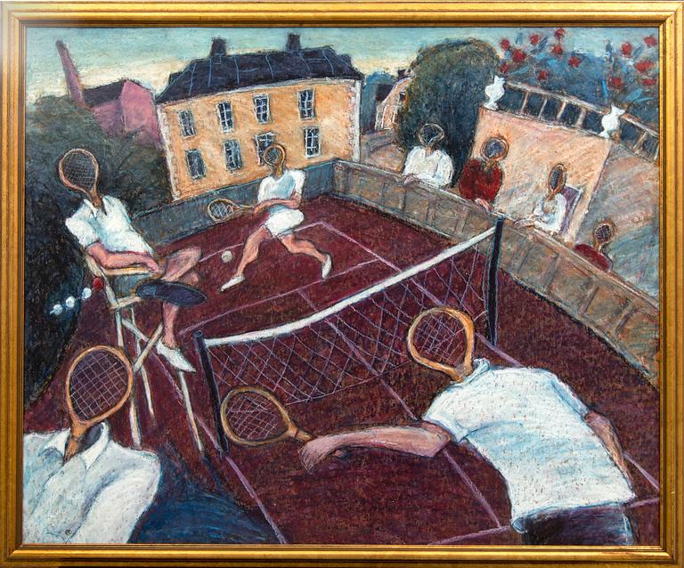 Jussi Taipaleenmäki, a signed oil on board.