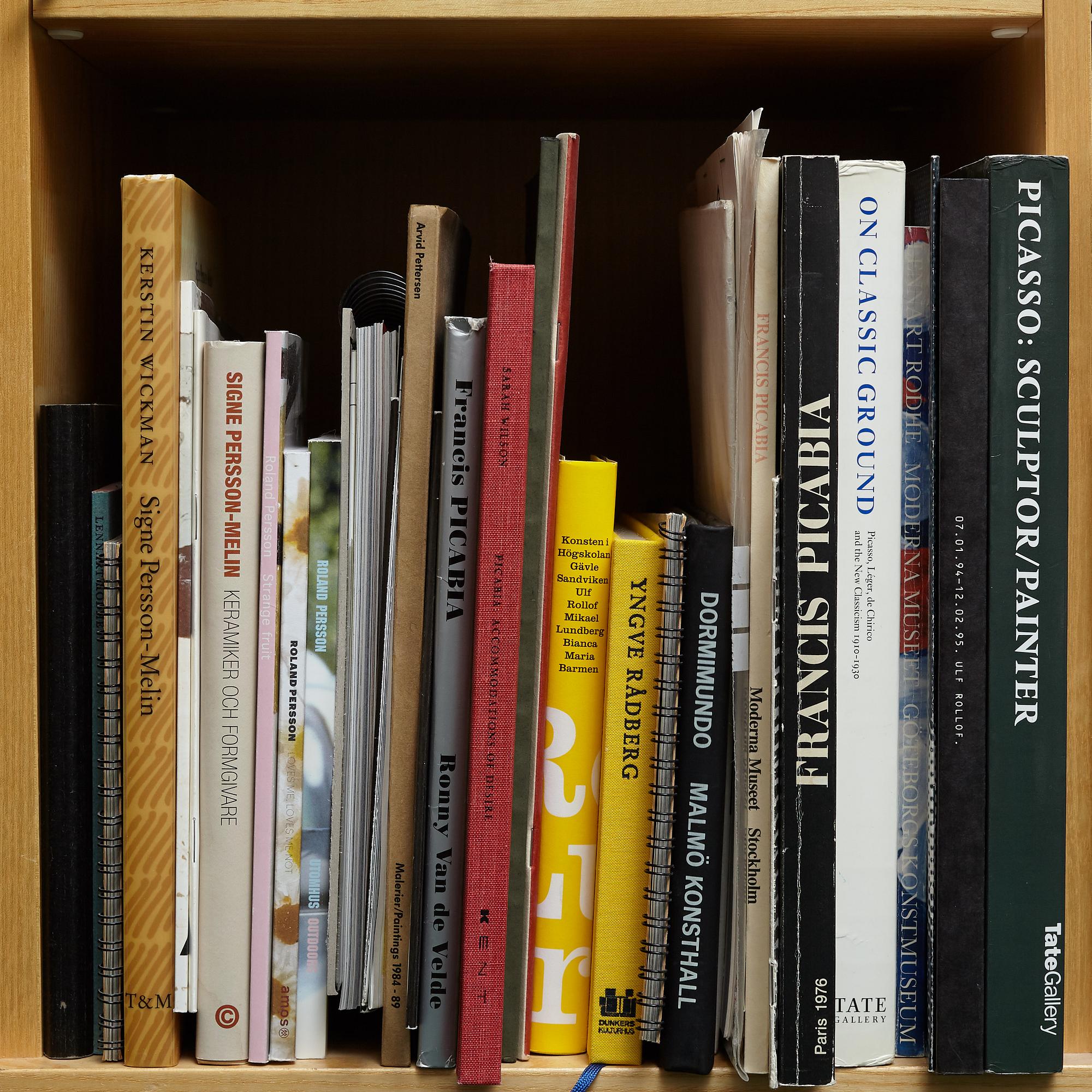 Björn Springfeldt's art library.