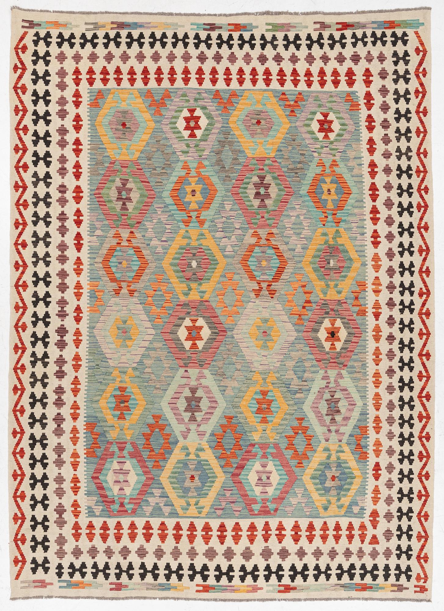 Modern kelim, approx. 345 x 240 cm.