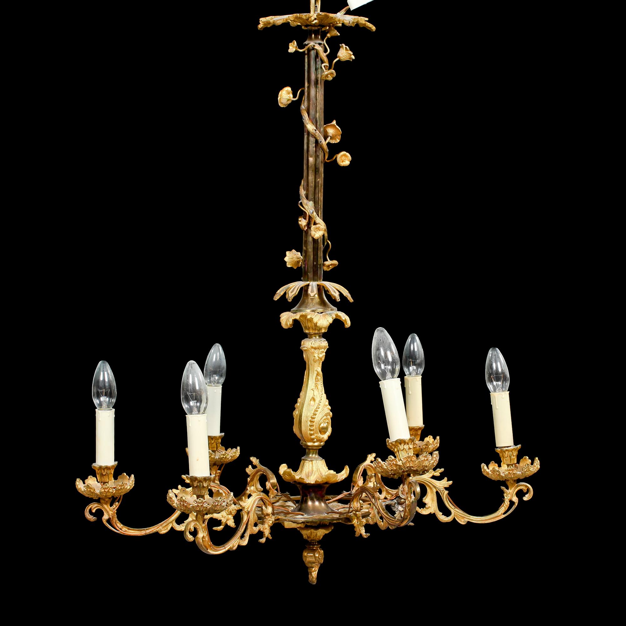 LJUSKRONA, oscariansk, 1800-talets slut. Höjd ca 87 cm.