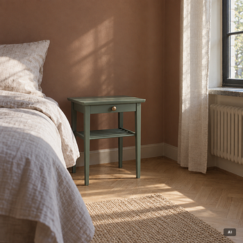 Bedside tables, a pair, mid-20th century.