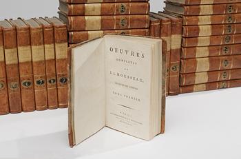 Jean Jacques Rousseau, "Oevres completes de J J Rousseau". Citoyen de Gèneve. 1-34".Basle, De l'imprimerie de J. J. Thourneisen, 1793 - 1795.