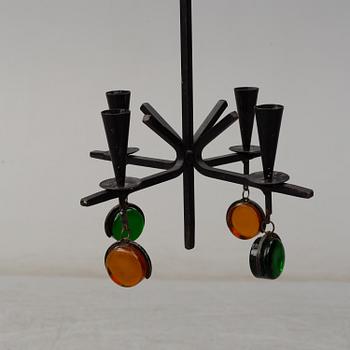 GUNNAR ANDER, a pair of hanging candelabra, Ystad Metall, second half of the 20th century.