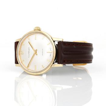 ARMBANDSUR, stål och 14K guld, Cortébert, Incabloc, 1900-talets mitt.