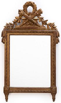 Mirror, Gustavian style, 20th century, incorporating older elements.