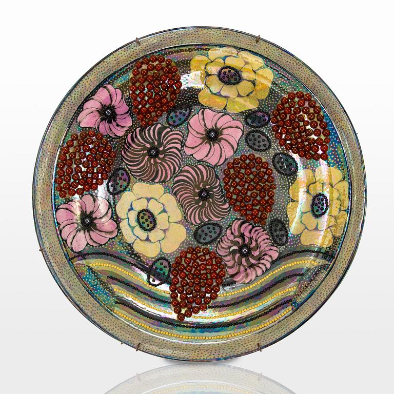 Birger Kaipiainen, a stoneware decorative bowl signed Kaipiainen Arabia.