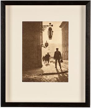 Henry B. Goodwin, photo gravure from the book Vårt vackra Stockholm signed in the negative.