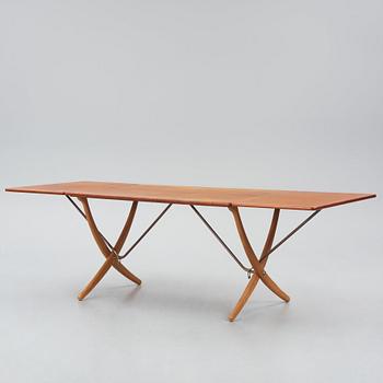 Hans J. Wegner, bord med klaffar "AT-304", teak och ek, Andreas Tuck, Danmark 1950-60-tal.