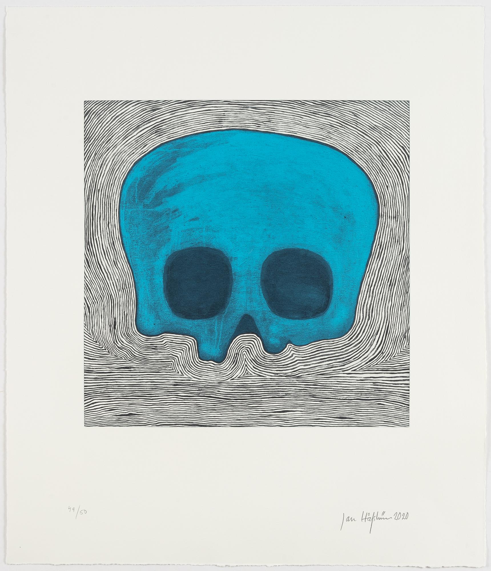 Jan Håfström, "Blue skull".