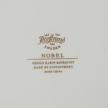 Karin Björquist, A 19 piece "Nobel", service, Karin Björquist, Rörstrand, as well as glass, "Nobel", a pair, Gunnar Cyrén, Orrefors.
