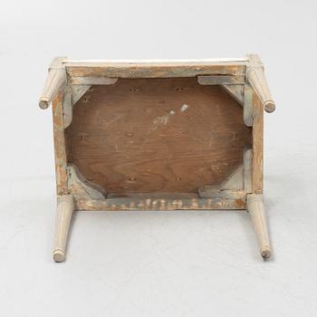 A late Gustavian stool, late 18th century.