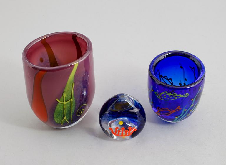 KONSTGLAS, 3 delar, Carlos Pebaqué, Gullaskruf.