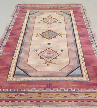 CARPET. Knotted pile. 341 x 145 cm. Signed MG 1928 (Märtha Gahn).