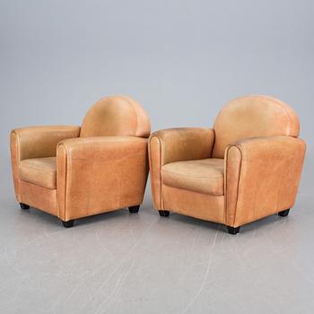 FÅTÖLJER, ett par, 1900-talets sista fjärdedel.