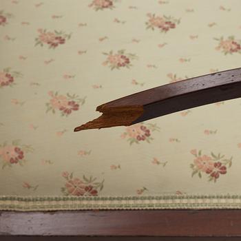 Soffa, 2 karmstolar, stol, jugend, omkring år 1900.