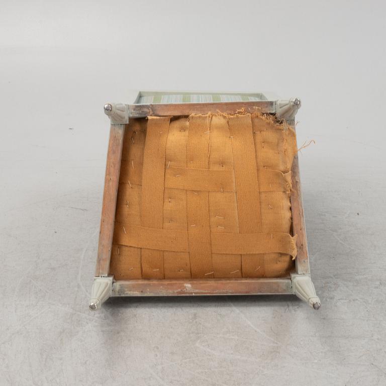 A painted Gustavian armchair, second part of the 18th Century.