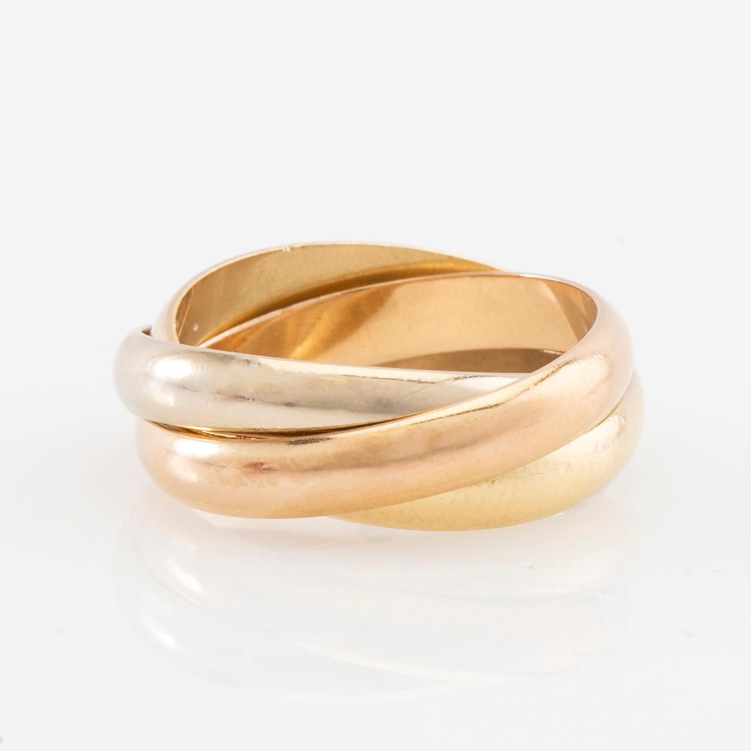 Cartier, "Trinity" ring i 18K trefärgat guld.