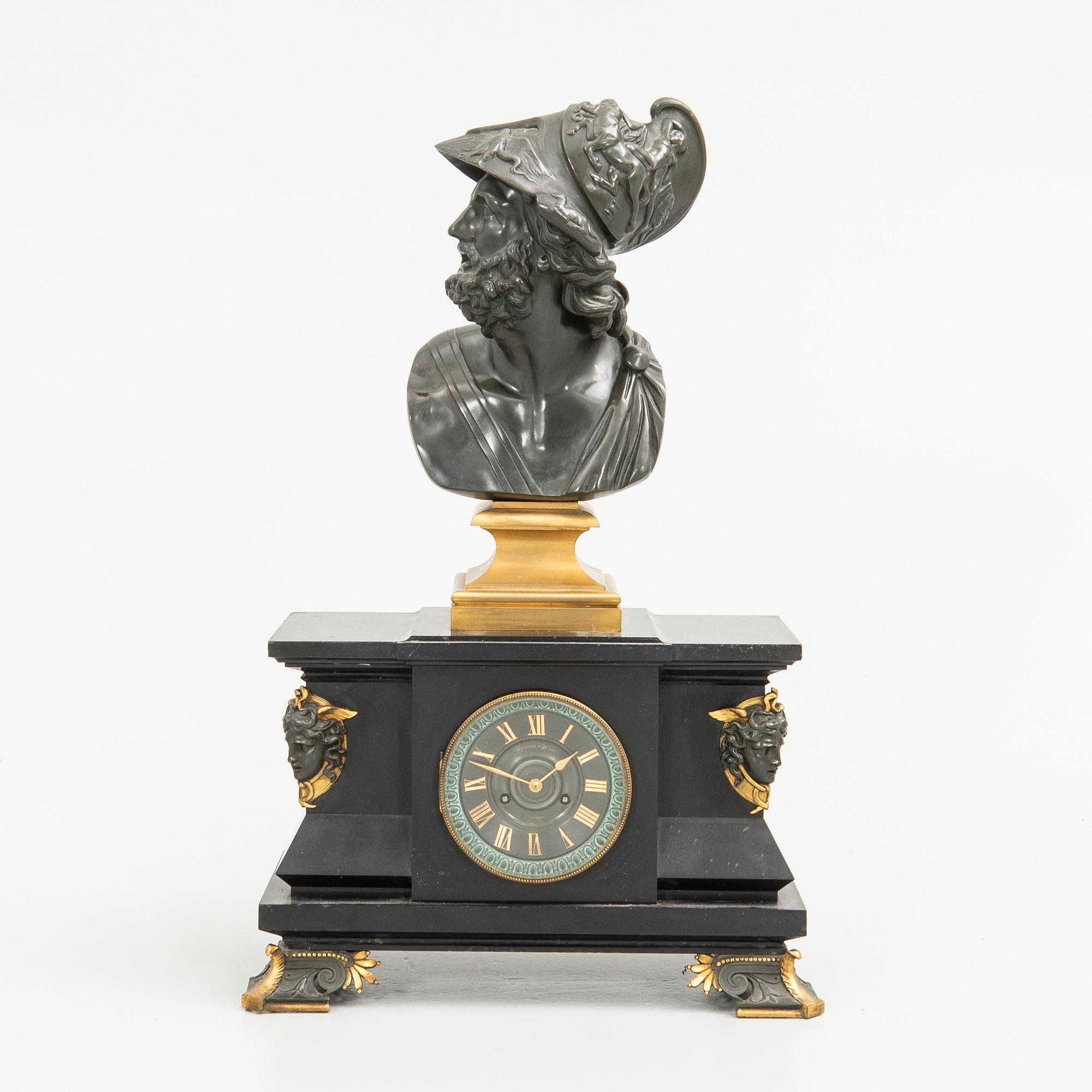 Table pendulum clock, Paris, late 19th century.