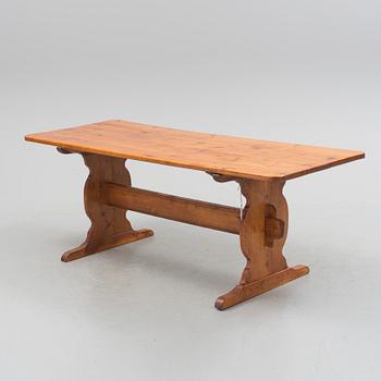 A 19th century trestle table.