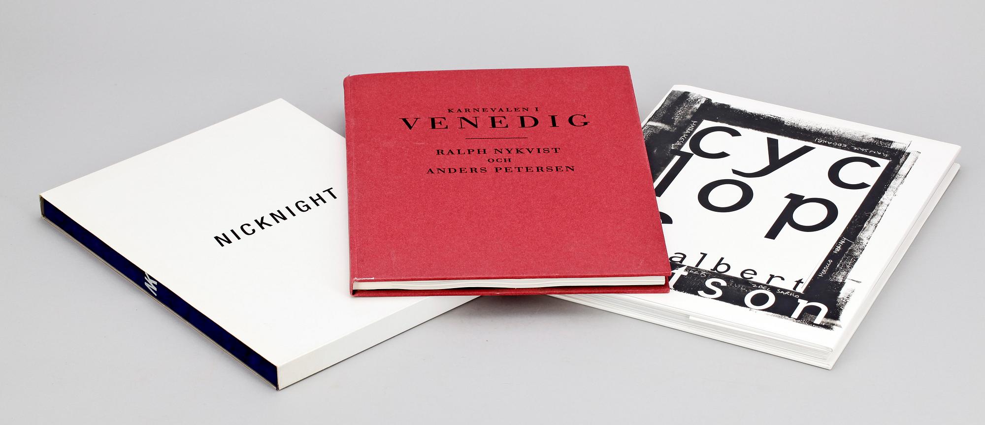 BÖCKER, 3 st, bla "Cyclops" av Albert Watson, Callaways Editions, London, 1994".